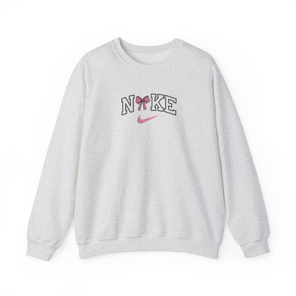 Grey Nike Embroierd Sweatshirt – Grey Bow Logo – M to XL – Brand New